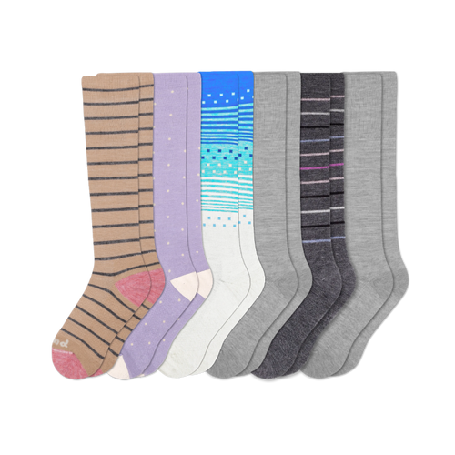 6 Pack - Women's Compression Socks