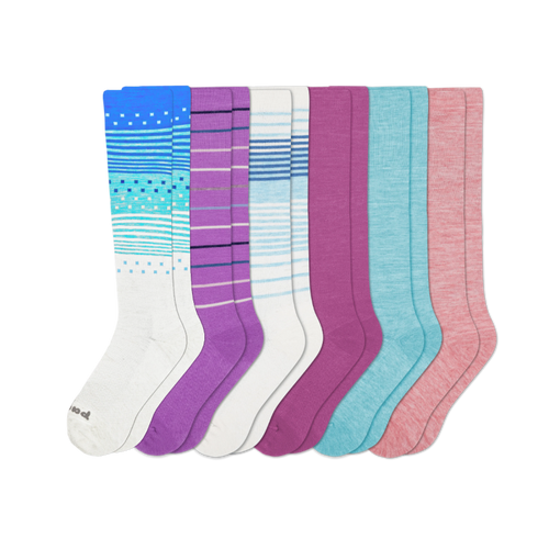 6 Pack - Women's Compression Socks