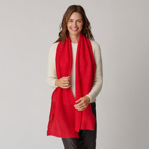 Women's Moss Stitch Scarf