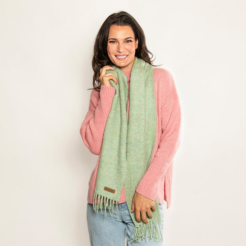 Women's Alpaca & Silk Boucle Scarf