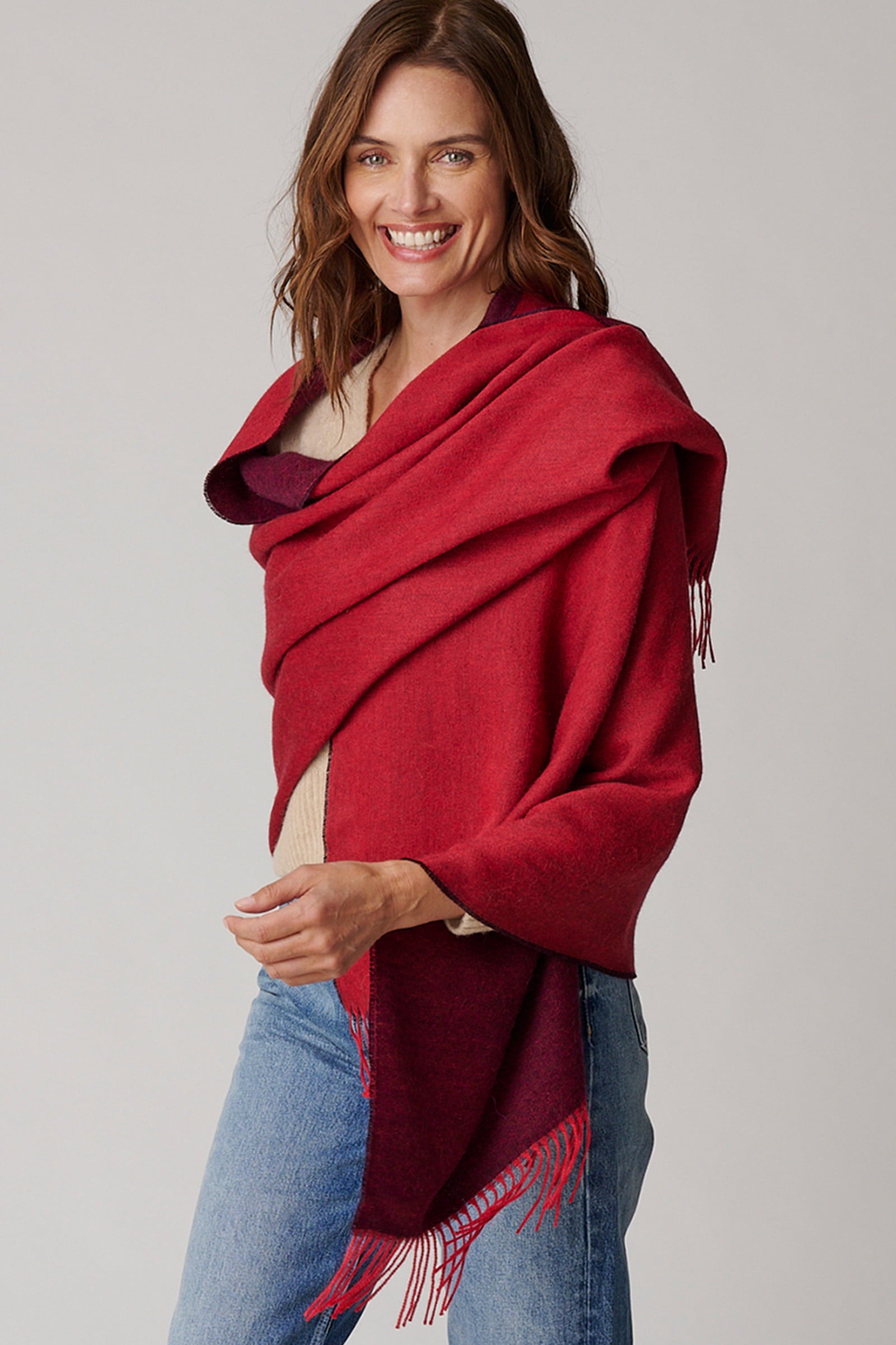 Pacas™ Inc. Double Face Shawl