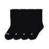 4 Pack - Women's Crew Pacas Socks - Small / Medium (US: 5 - 8) / SolidAll / Black