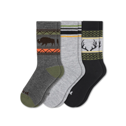 3 Pack - Men's Crew Pacas Socks