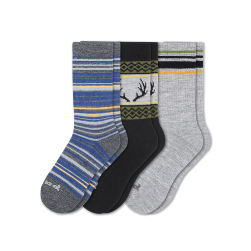 3 Pack - Men's Crew Pacas Socks