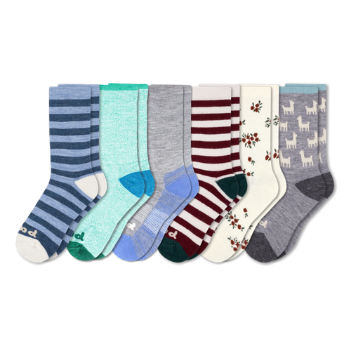 6 Pack - Women's Crew Pacas Socks