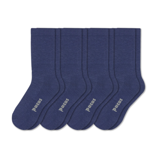 4 Pack - Men's Light-Weight Crew Pacas Socks