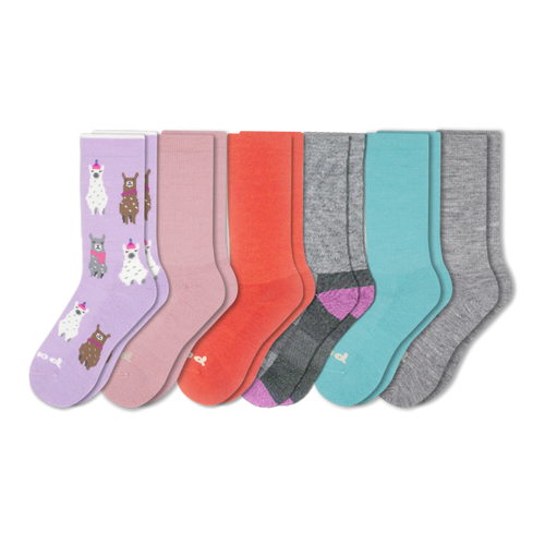 6 Pack - Women's Crew Pacas Socks