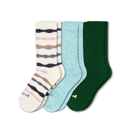 3 Pack - Women's Crew Pacas Socks