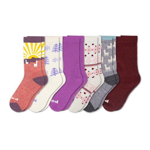 6 Pack - Women's Crew Pacas Socks