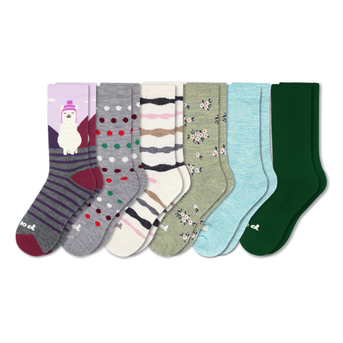 6 Pack - Women's Crew Pacas Socks