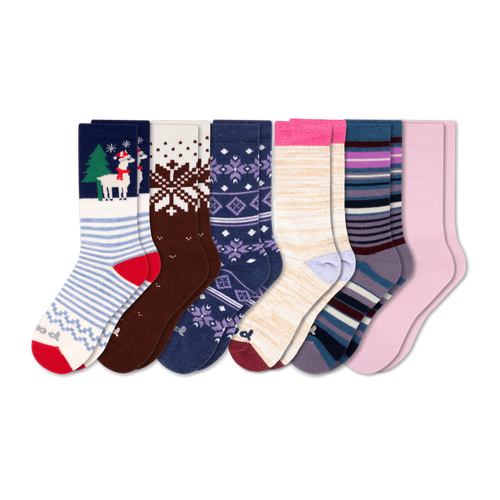 6 Pack - Women's Crew Pacas Socks