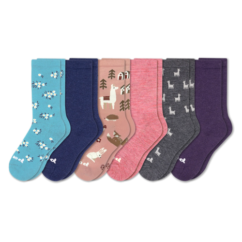 6 Pack - Women's Crew Pacas Socks