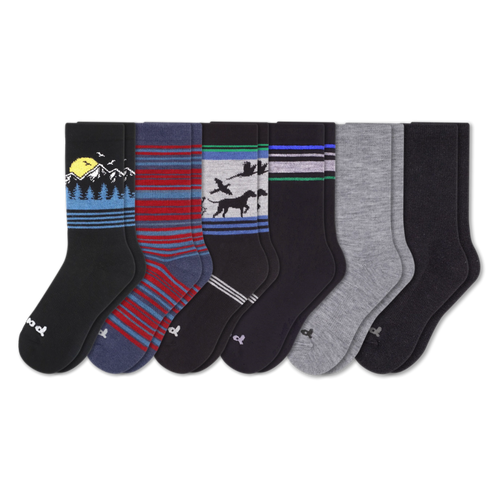 6 Pack - Men's Crew Pacas Socks