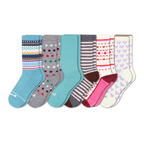 6 Pack - Women's Crew Pacas Socks