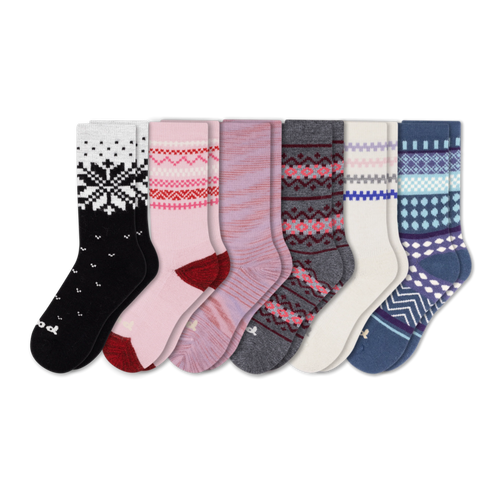 6 Pack - Women's Crew Pacas Socks