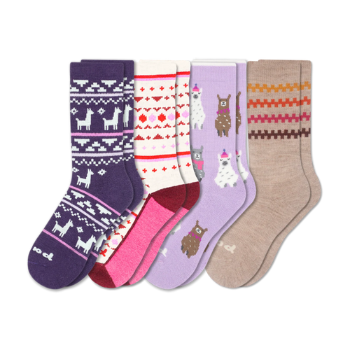 4 Pack - Women's Crew Pacas Socks