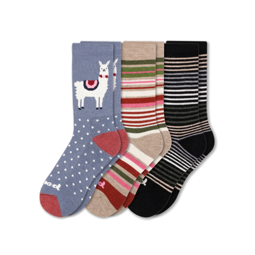 3 Pack - Women's Crew Pacas Socks