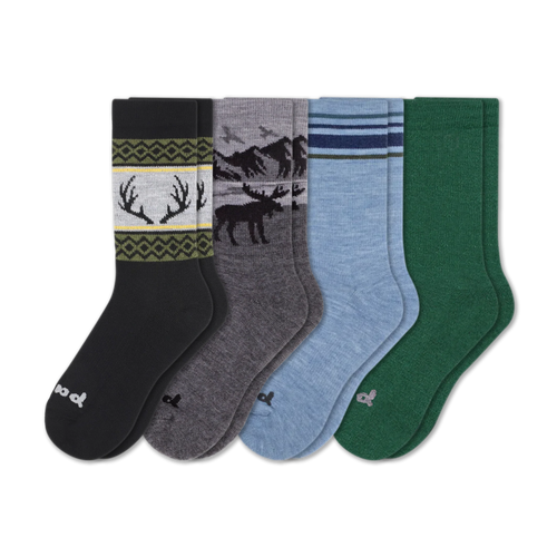 4 Pack - Men's Crew Pacas Socks
