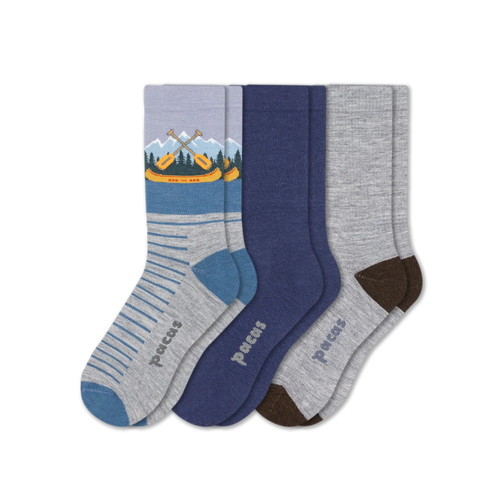 3 Pack - Men's Light-Weight Crew Pacas Socks