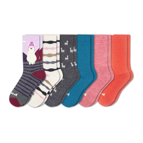6 Pack - Women's Crew Pacas Socks