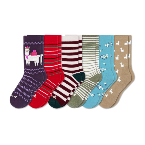6 Pack - Women's Crew Pacas Socks