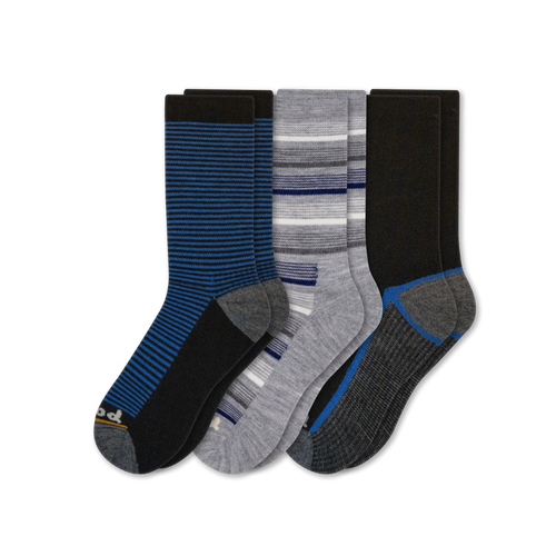 3 Pack - Men's Light-Weight Crew Pacas Socks