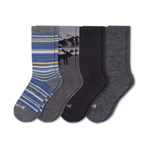 4 Pack - Men's Crew Pacas Socks