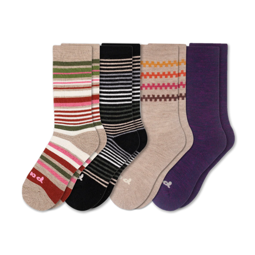 4 Pack - Women's Crew Pacas Socks