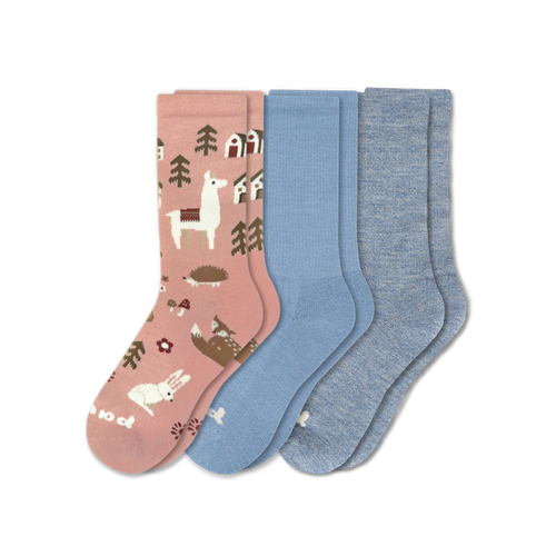 3 Pack - Women's Crew Pacas Socks