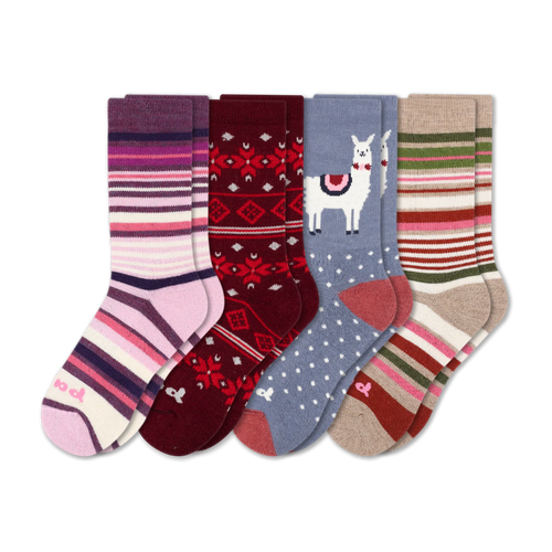 4 Pack - Women's Crew Pacas Socks