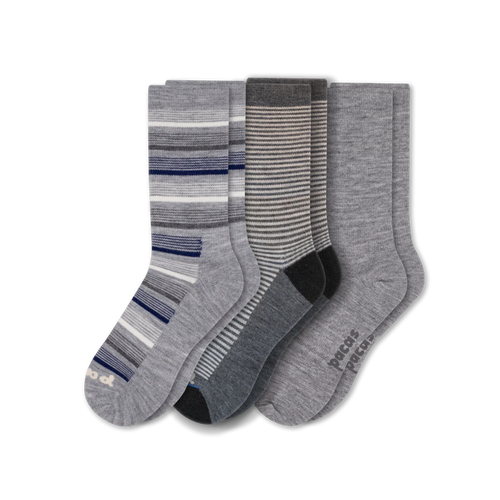 3 Pack - Men's Light-Weight Crew Pacas Socks