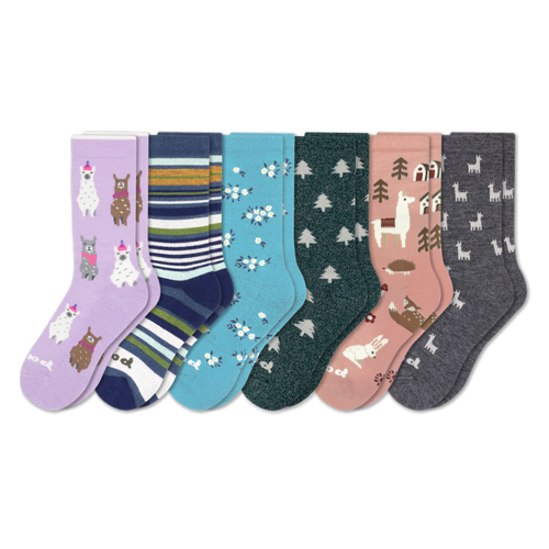 6 Pack - Women's Crew Pacas Socks