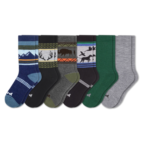 6 Pack - Men's Crew Pacas Socks