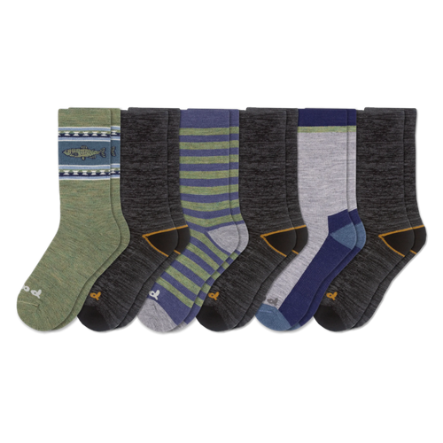 6 Pack - Men's Crew Pacas Socks
