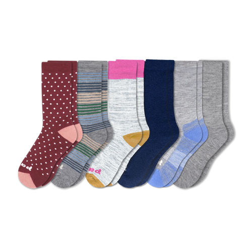 6 Pack - Women's Crew Pacas Socks