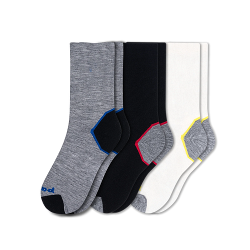 3 Pack - Men's Light-Weight Crew Pacas Socks