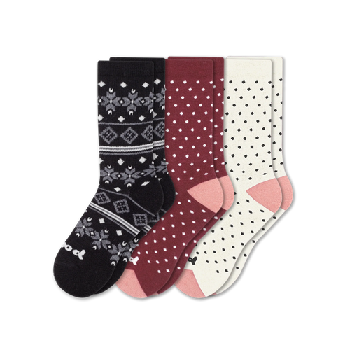 3 Pack - Women's Crew Pacas Socks