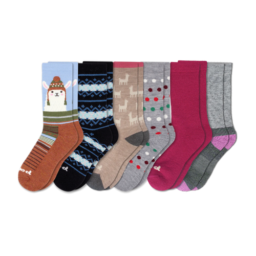 6 Pack - Women's Crew Pacas Socks