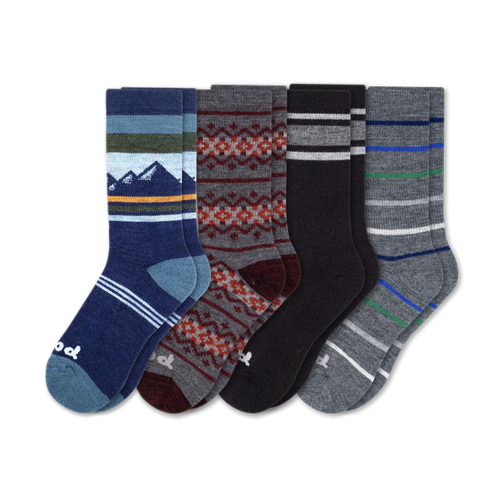 4 Pack - Men's Crew Pacas Socks