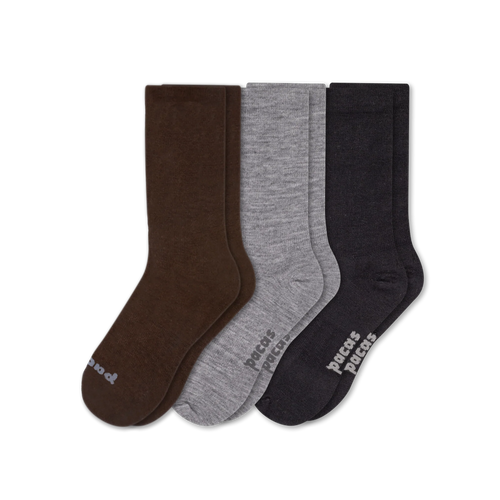 3 Pack - Men's Light-Weight Crew Pacas Socks