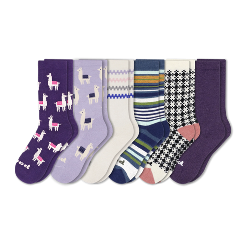 6 Pack - Women's Crew Pacas Socks
