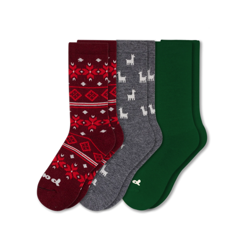 3 Pack - Women's Crew Pacas Socks