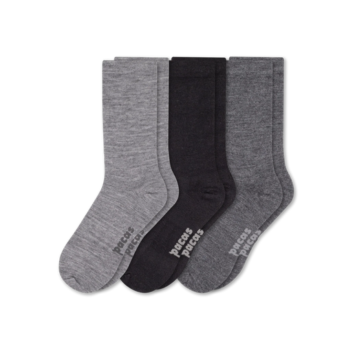 3 Pack - Men's Light-Weight Crew Pacas Socks