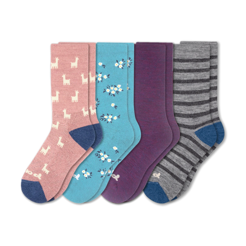 4 Pack - Women's Crew Pacas Socks