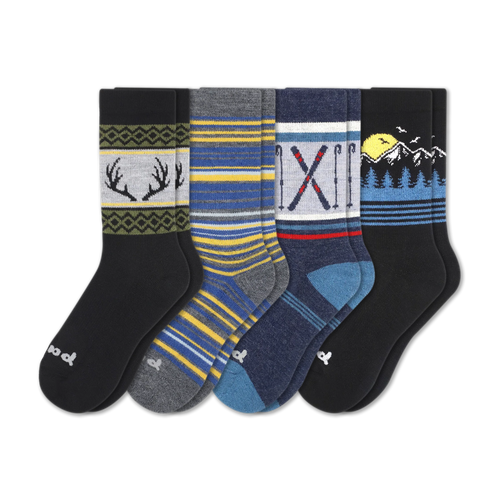4 Pack - Men's Crew Pacas Socks