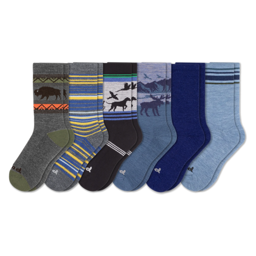 6 Pack - Men's Crew Pacas Socks