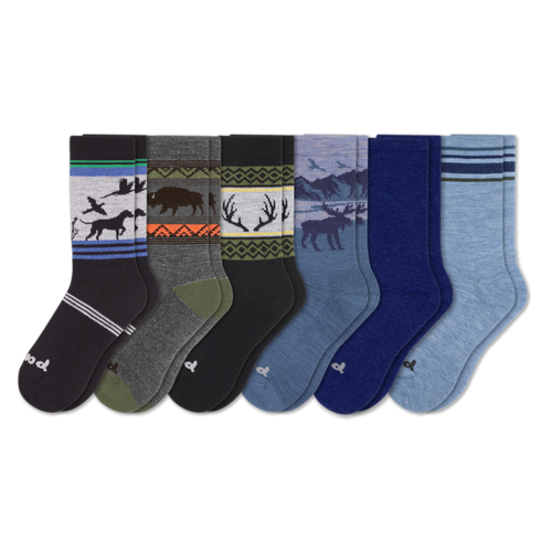 6 Pack - Men's Crew Pacas Socks