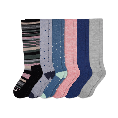 6 Pack - Women's Compression Socks