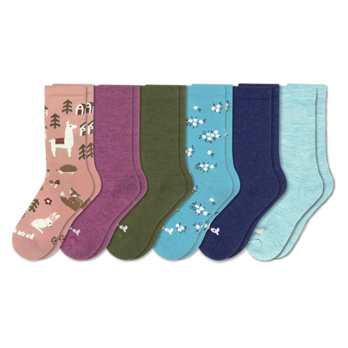 6 Pack - Women's Crew Pacas Socks