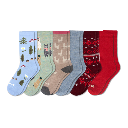 6 Pack - Women's Crew Pacas Socks
